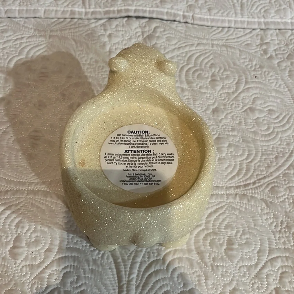 Bath & Body Works glitter polar bear candle holder‎ - Picture 5 of 10